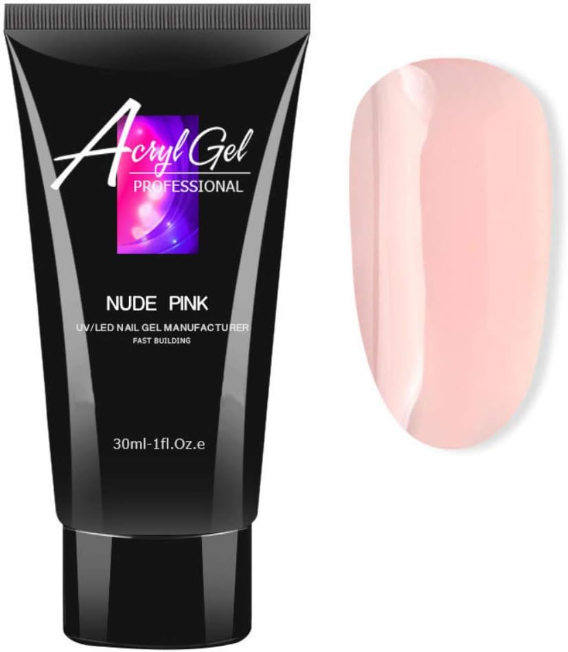 9 Colors Nail Poly Gel Extension Glue Kit Builder, Poly Nail Tips Enhancement Nail Thickening Tool Poly Builder UV Gel 30ml