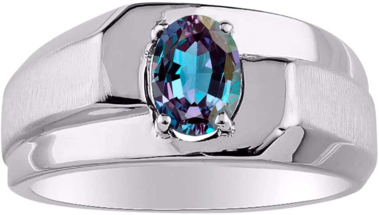 Amazon.com: RYLOS Oval Silitaire simulated Alexandrite/Mystic Topaz