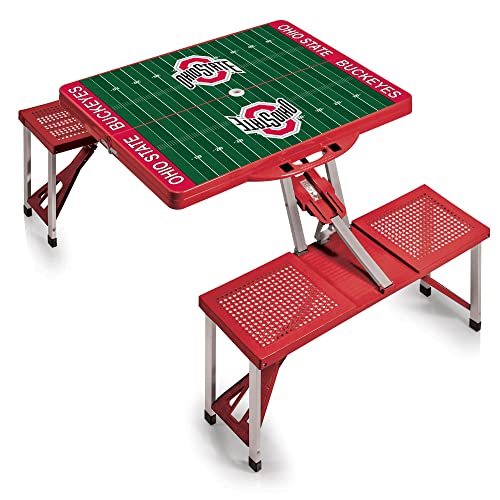 PICNIC TIME NCAA Ohio State Buckeyes Football Field Folding Picnic Table - Camp…
