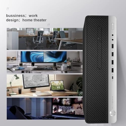 HP EliteDesk 800 G3 SFF Computadora de Escritorio, Intel Quad Core i5-7500 hasta 3.4GHz, 8GB DDR4, 256GB SSD, Teclado y Mouse, Soporte 4K, WiFi/BT, Windows 11 Pro (Reacondicionado)