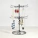 TSE Black 2 Tiers rotating Earrings rack jewelry Holder Jewelry Display Towel Jewelry Stand Display Rack