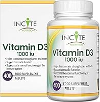 Vitamin D 1000iu | 400 Premium Vitamin D3 Easy-Swallow Micro Tablets | One a Day High Strength Cholecalciferol VIT D3 |...