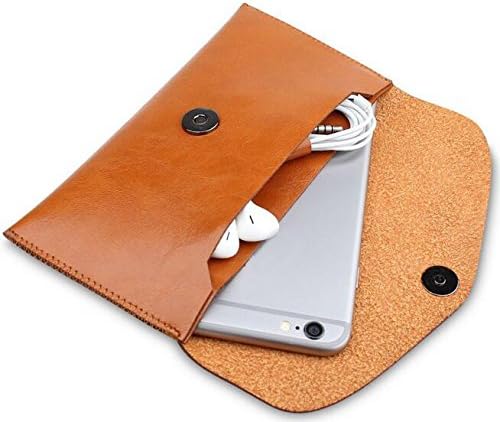 Universal Soft Super Fiber Leather Case/Sleeve/Holster/Cover for iPhone 7/7Plus/6/6S/6Plus/Samsung Galaxy S7/S7 Edge/S6/S6 Edge/S5 (Dark Brown)