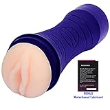 Multi Male Masturbator- Powered Pocket Pussy Masturbation Cup- Vibration Control- Stamina Training- Lifelike Super Soft Tight Female Silicone Vagina Pocket w/ Bonus Lubricant