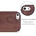 iCASEIT iPhone SE 5s 5 Wood Case - Handmade Premium Quality Genuinely Natural & Unique wooden Cover - Walnut / Clear