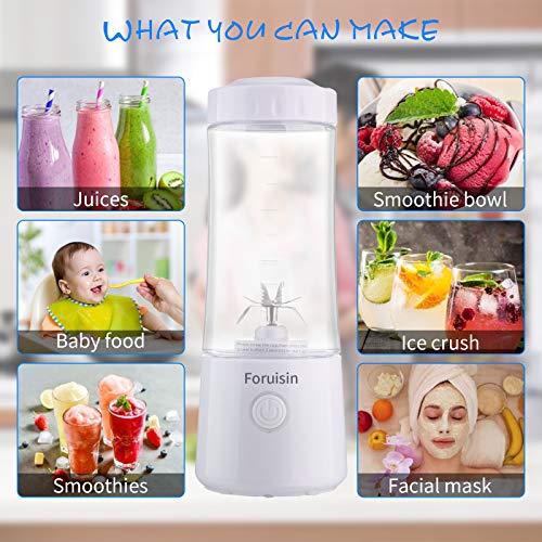 Foruisin Portable Personal Blender, Household Juicer Fruit Shake Mixer