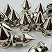 RUBYCA 12MM 100 Sets Metal Tree Spikes and Studs Metallic Screw-Back for DIY Leather-Craft Silver Color