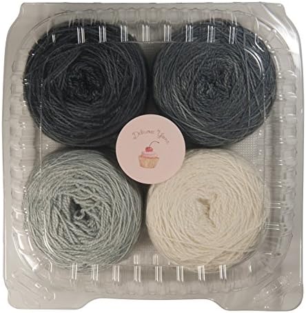 Delicious Yarns Frosting Fingering Weight Quad Cake Gradient Yarn Set (Licorice)