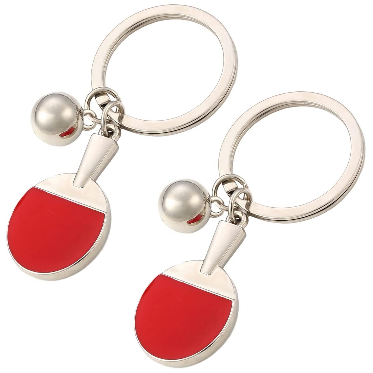 Nifocc Pack of 2 Table Tennis Bat with Ball Key Ring for Friends Family Party Christmas New Year Birthday Creative Souvenir
