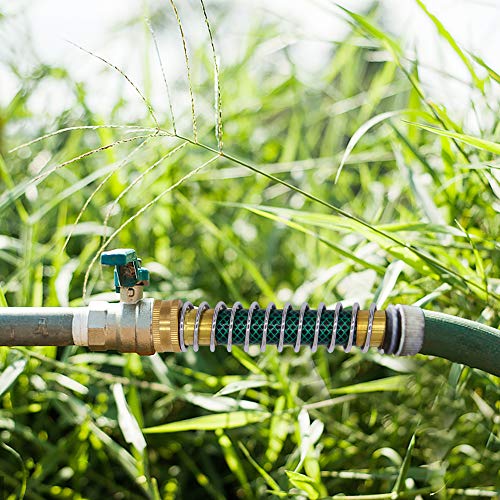 Lifynste Garden Hose Extension Adapter, Hose Kink Protector with Coil