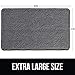 KANGAROO Bathroom Rugs, Chenille Soft Absorbent Bath Rug, Shaggy Shower Mat, Quick Dry Machine Wash Bathmat, Plush Carpet Mats for Tub, Bathtub and Room Home Decor Accessories, 36x24, Light Gray