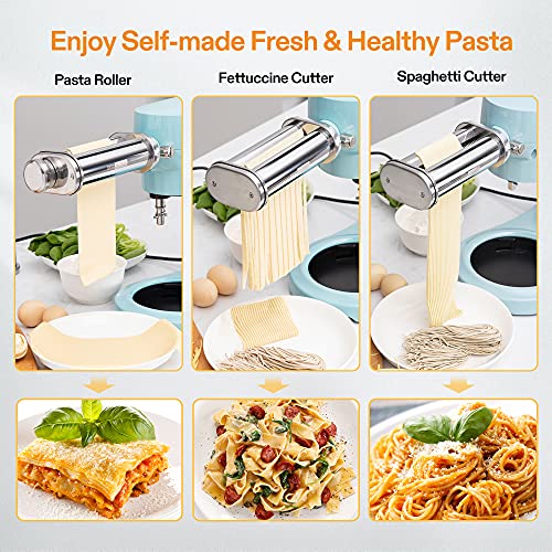 VIVOHOME 3Piece Pasta Maker Attachments Set for KitchenAid Stand