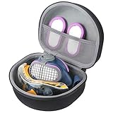 co2crea Hard Travel Replacement Case for GVS SPR457 / SPR451 Elipse P100 Half Mask Respirator + DEWALT DPG82-11 / DPG82-11CTR Concealer Clear Anti-Fog Dual Mold Safety Goggle