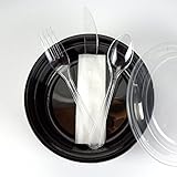 Prep Naturals 30 Round Meal Prep Containers with Leakproof Lids and Plastic Cutlery Sets