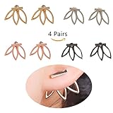 Anqifull 4Pairs Fashion Hollow Lotus Flower