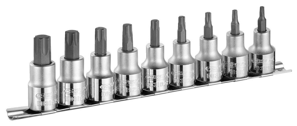Expert E032936 1/2 Inch Torx Bit Socket Set 9 Pieces
