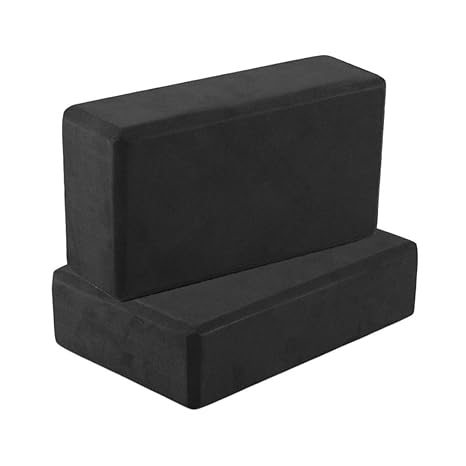 Negro Bloque de yoga Ladrillos de ejercicios EVA reciclado ...