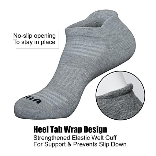 LITERRA Mens Ankle Socks 6 Pack Low Cut Athletic Running Cushioned Tab Socks - Image 3