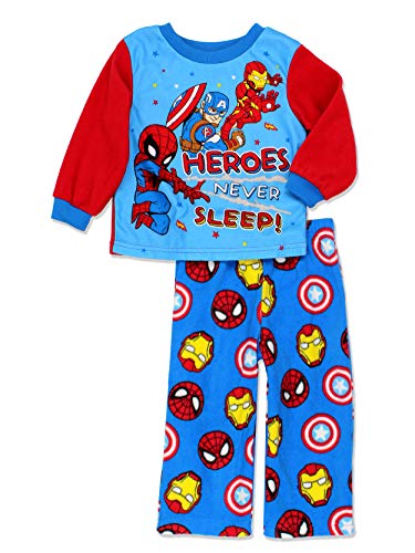 Marvel Super Hero Adventures Toddler Boys Long Sleeve Fleece Pajamas Set