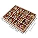 Valery Madelyn 16ct 55-81mm/2.16-3.19inch Delightful Traditional Glass Christmas Ornament Tree Ball Decoration Red, Green, Silver and White, Metal Hooks Included, Themed with Tree Skirt(Not Included)
