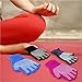 Yoga Gloves Non Slip Fitness Grip, Fingerless Pilates Glove for Training Workout, 4 Pairs and 1 Yoga Strap