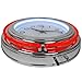 Lavish Home Retro Neon Wall Clock - Battery Operated Wall Clock Vintage Bar Garage Kitchen Game Room – 14 Inch Round Analog (Red and White)