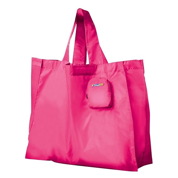 Pink Mini Folding Shoulder Shopping Bag by Travel Blue Amazon.co.uk