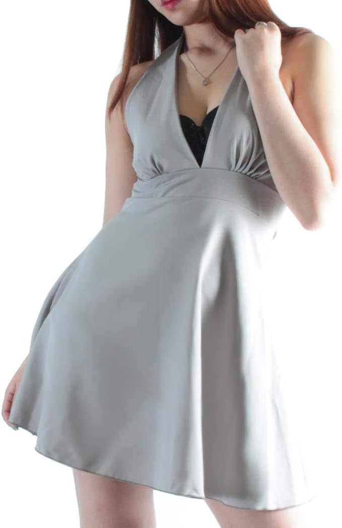 フレアミニワンピース 2224op グレー ワンピース チュニック 通販 Amazon