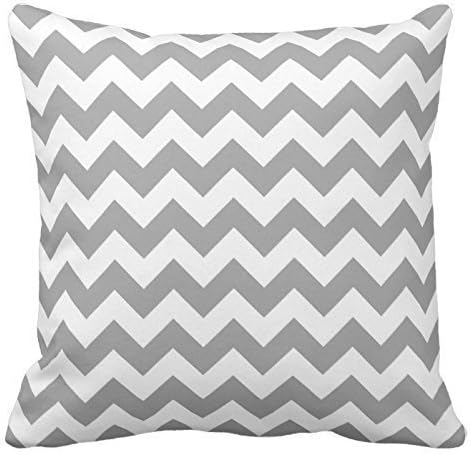 vintage cap Dark Gray White Chevron Zig-Zag Pattern Pillow Cover Throw Pillowcase 18 x 18 Square Standard Throw Pillow Cover Cushion Gift for Her