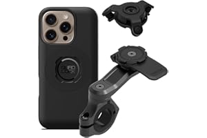 Quad Lock Motorcycle Handlebar Mount PRO Kit with Vibration Dampener and MAG Phone Case for iPhone 16 Pro