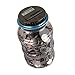 Powstro Digital Coin Counter, Automatic Piggy Banks Saving Box Jar with LCD Display Large Capacity Including Dollars and Half Dollars for Office Kids Adults - Clear Jar