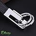 Olivery Genuine Leather Valet Keychain, Elegant Designer Key Chain, 4 Detachable Key Rings (Black) and a Greeting Card