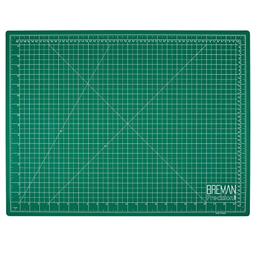 Breman Precision Self Healing Cutting Mat I Sewing Craft Quilting Fabric Rotary Cutting Mat I Perfect for Crafters Hobbyists and Artists I 2 Sided 5 Ply PVC Craft Mat with Grid Lines I A2 18x24 inches