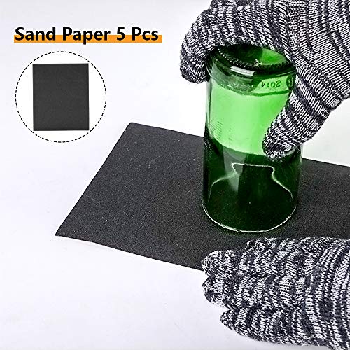 Glass Bottle Cutter Accessories Kit 15 Pack, Includes 4 pcs Blades + 5