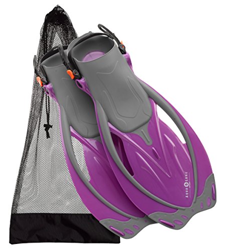 UPC 095229389432, U.S. Divers Aqua Lung Wave Snorkeling Swim Fin, Purple, Small/Medium