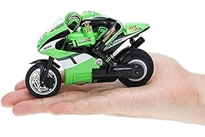 HJLXMF RC Motorcycle 4.7'' 2.4Ghz High Speed 2WD RC Motors Remote Control Motorbikes 360° Spinning Wheels Stunt Motorbikes 36