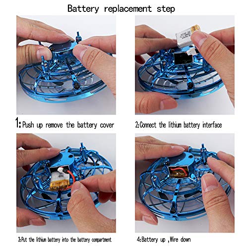 GRACEON Hand Operated Drones for Kids or Adults,Light Up Joy Flying Ball Drone,Easy Indoor Small Orb Flying Ball Drone Toys for Boys or Girls