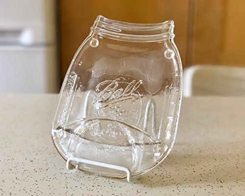 Large Melted Clear Mason Jar Spoon Rest