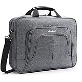 CoolBELL 15.6 Inch Messenger Bag Business Briefcase Water-resistant Nylon Shoulder Bag Multi-functional Computer Case For Laptop / Macbook / Tablet / Men / Women (Grey)