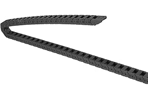 uxcell Drag Chain Cable Carrier Open Type with End Connectors R18 10X11mm 1 Meter Plastic for Electrical CNC Router Machines