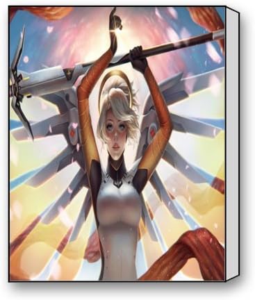 Innovation Modern Canvas Wall Art Mercy Heroes Overwatch Canvas Print 11" x 14" Inch, Stretched and Framed Canvas Art Print Wall Decor Fashion Artwork