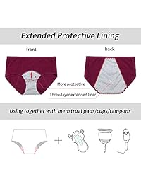 Bragas protectoras de algodón a prueba de fugas para dama