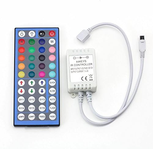 Mini 44 Key IR Remote Controller with RGB Control Box for SMD 5050 3528 RGB LED Strip Lights - Blue