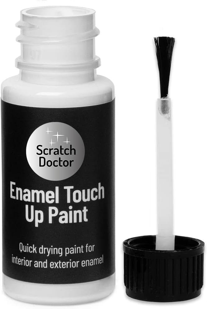 The Scratch Doctor Enamel Touch Up Paint 15ml White Quick Drying