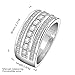 NYKKOLA Fashion 925 Silver Beautiful Jewelry Cubic Zirconia Crystal Engagement Wedding Ring Band(O)