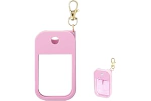 CFtone Silicone Case for Touchland Hand Sanitizer Spray 1 FL OZ., Stylish Protective Cover with Keychain for Touchland Power Mist and Glow Mist Hanging Portable Accessory (TL Silicone case-Pink)