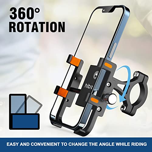 Hiboy Motorcycle Phone Mount, Adjustable Bike Phone Mount, 360