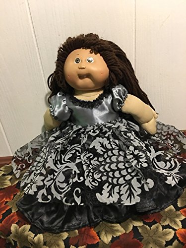 Fits 16" 17" 18" Cabbage Patch Kids Doll Clothes Party Black Gothic Prom Dress NO DOLL