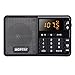 AGPTEK FM Pocket Radio, Portable Radio with Line-in Voice Radio Recorder and Mp3 Player, Built-in Speaker and Better Reception, Supports Up to 32GB SD Card (Black)