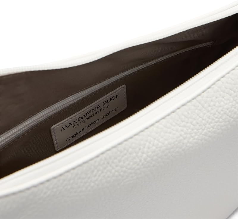 Leder Umhängetasche Mellow Leather Hobo Bag Blanc weiß